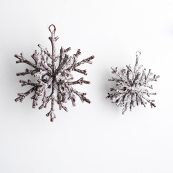 Snowflake wooden snow