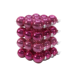 "classic" Christmas balls - fuchsia