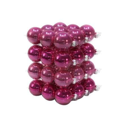 "classic" Christmas balls - fuchsia