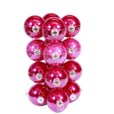 Classic fuchsia Christmas baubles | SAPINS.BE SRL Classic fuchsia Christmas baubles | SAPINS.BE SRL