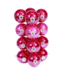 "classic" Christmas balls - fuchsia