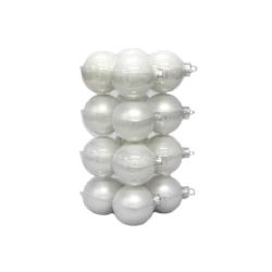 Boules de Noël classiques blanches | SAPINS.BE SRL