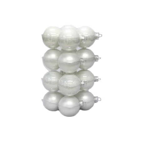 Boules de Noël classiques blanches | SAPINS.BE SRL