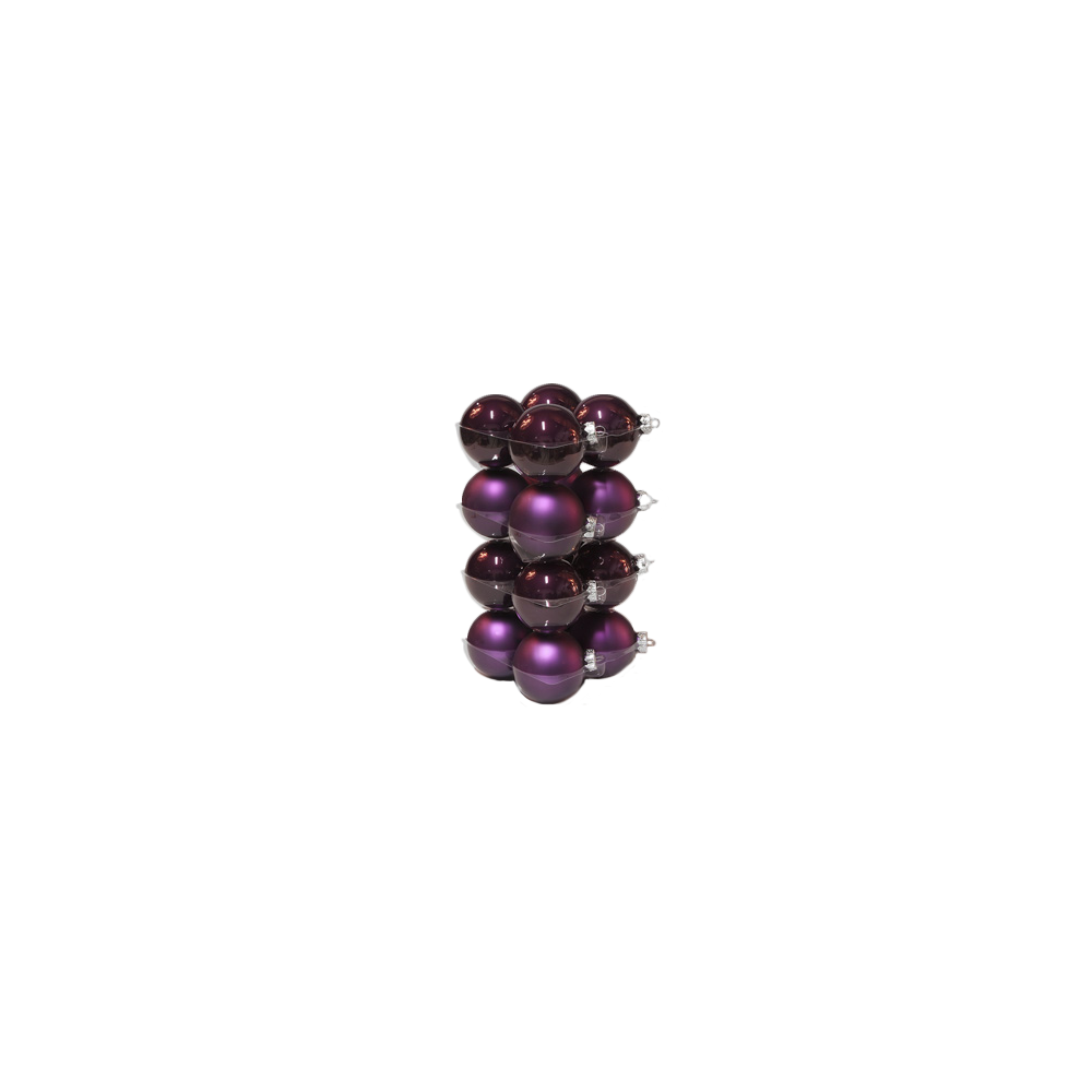 Kerstballen classic pruin | SAPINS.BE SRL