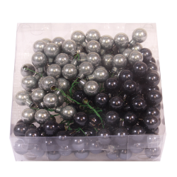 Boules de Noël classiques grises/noires | SAPINS.BE SRL