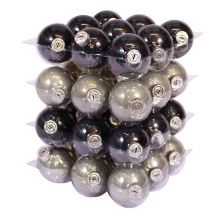 Boules de noël classic-grey/black Boules de noël classic-grey/black