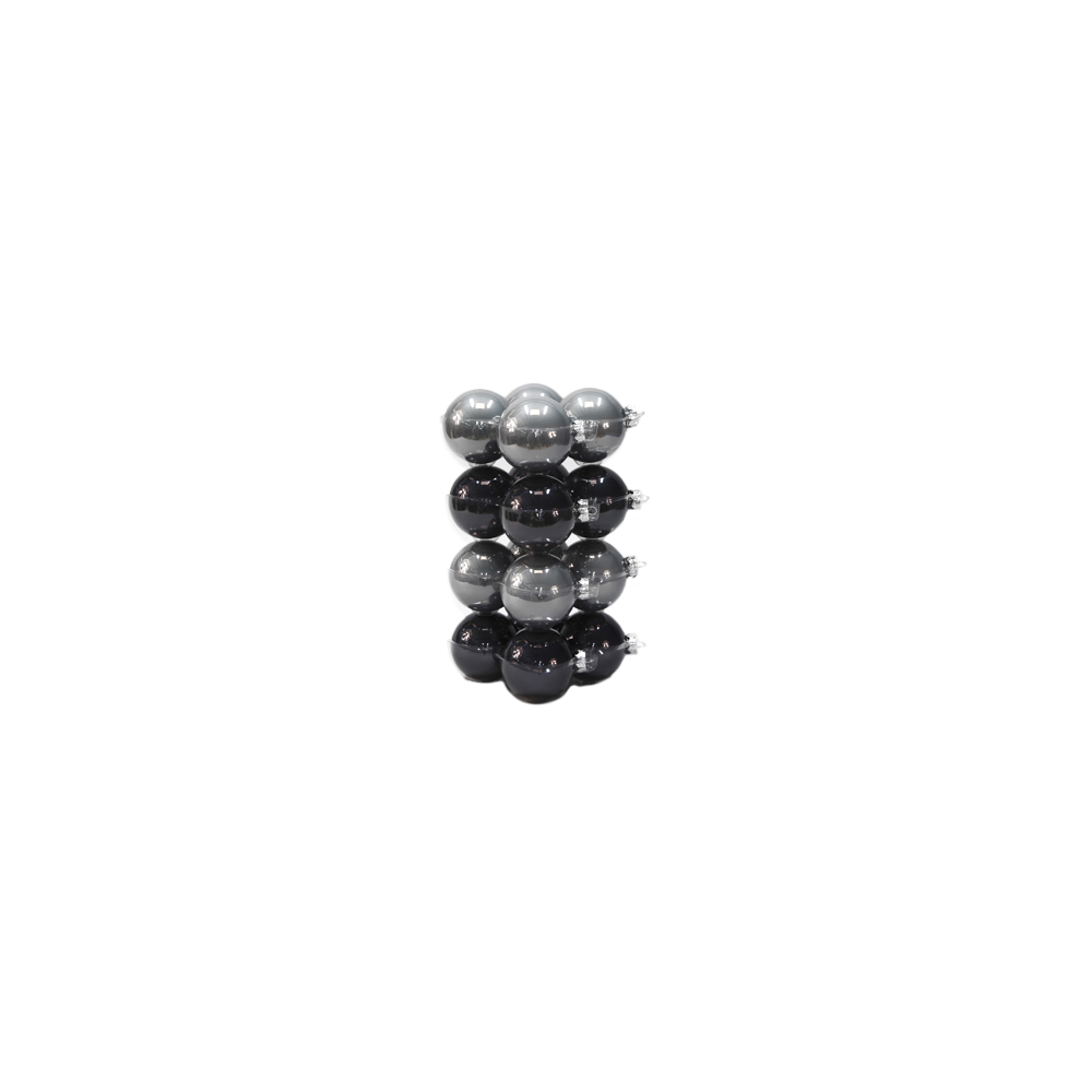 Boules de noël classic-grey/black Boules de noël classic-grey/black