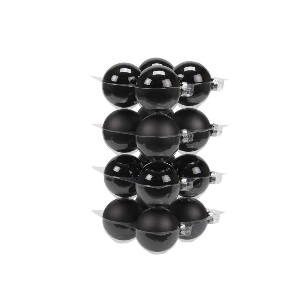 Black classic Christmas baubles | SAPINS.BE SRL