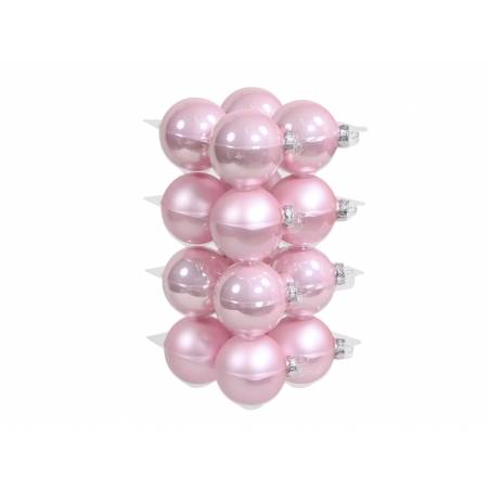 Boules de Noël classiques - rose poudré | SAPINS.BE SRL Boules de Noël classiques - rose poudré | SAPINS.BE SRL
