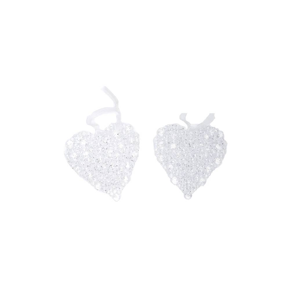 Lot de 2 suspensions étoiles perles transparentes Lot de 2 suspensions étoiles perles transparentes