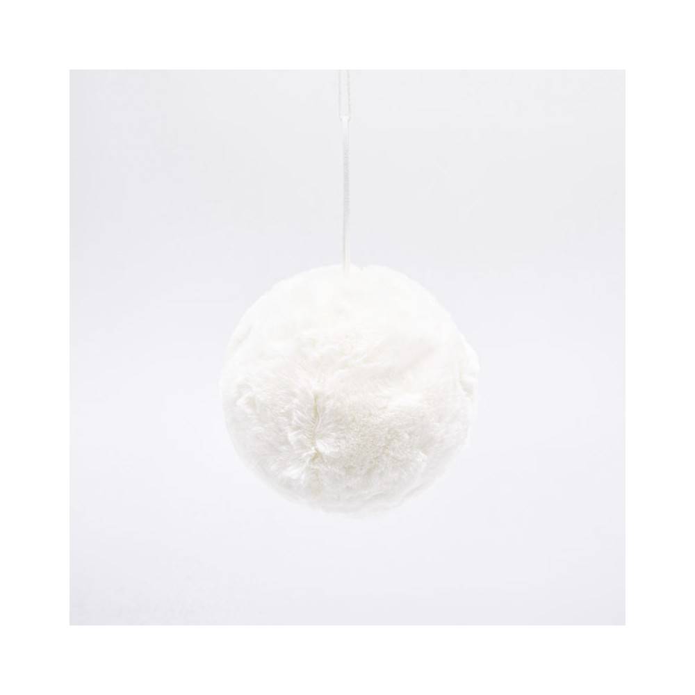 Boule blanche en fourrure Boule blanche en fourrure