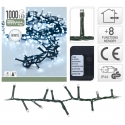Guirlande 1000 led blanc froid