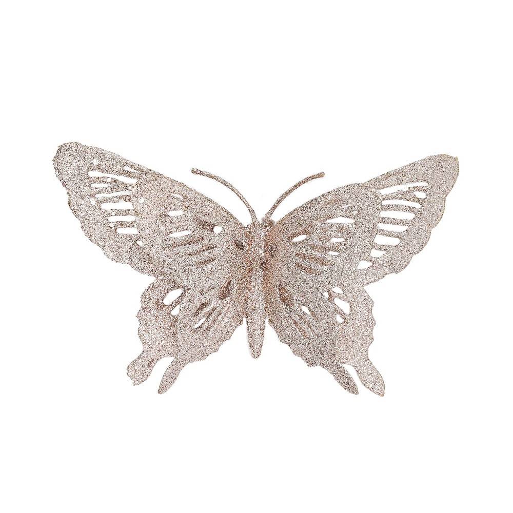 Clip papillon pailletté avec double ailes Clip papillon pailletté avec double ailes