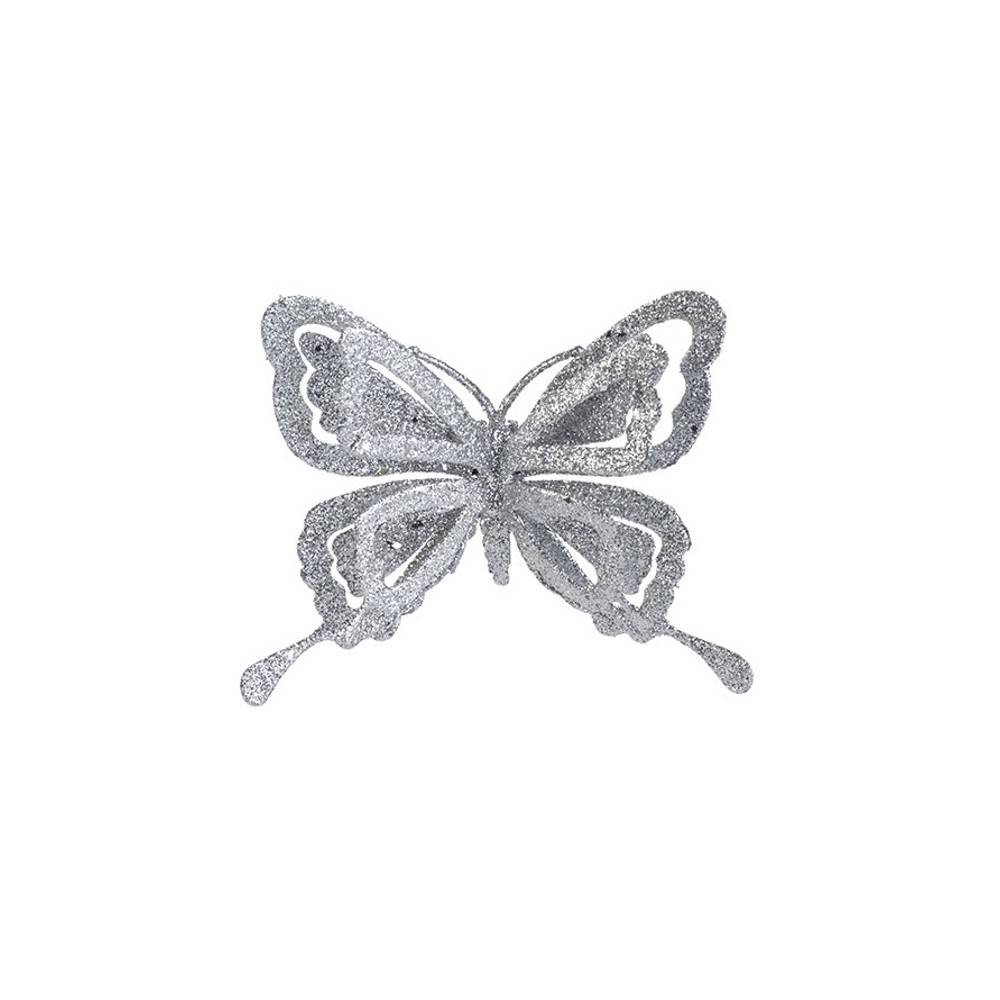 CLIP PAPILLON GLITTER ARGENT CLIP PAPILLON GLITTER ARGENT