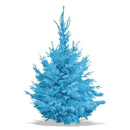 Flocked Nordmann tree turquoise Flocked Nordmann tree turquoise