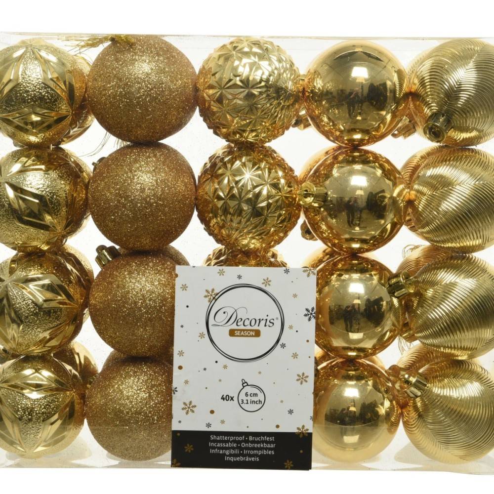 Boule de Noël Classic or plastique Medium Boule de Noël Classic or plastique Medium