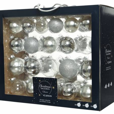 Boule de Noël Classic Argent Verre Boule de Noël Classic Argent Verre