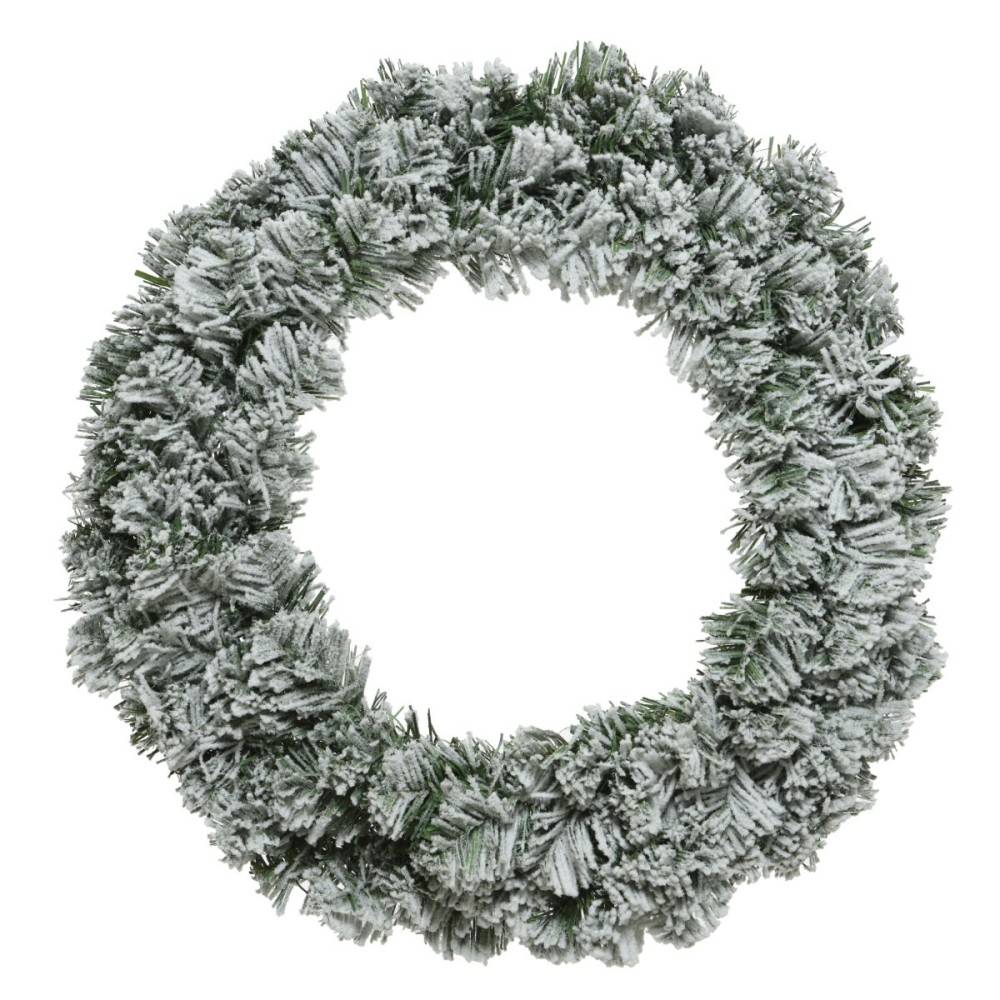 Snowy artificial wreath - 1