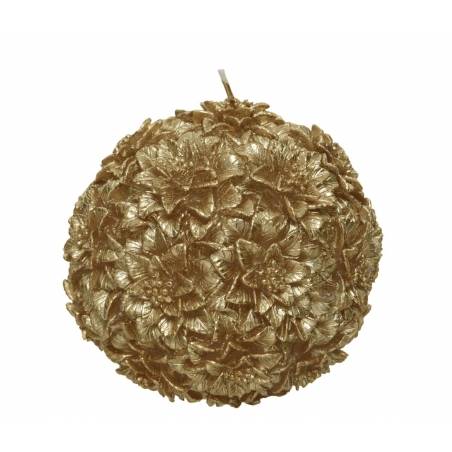 Bougie Boule à Fleur Or Bougie Boule à Fleur Or