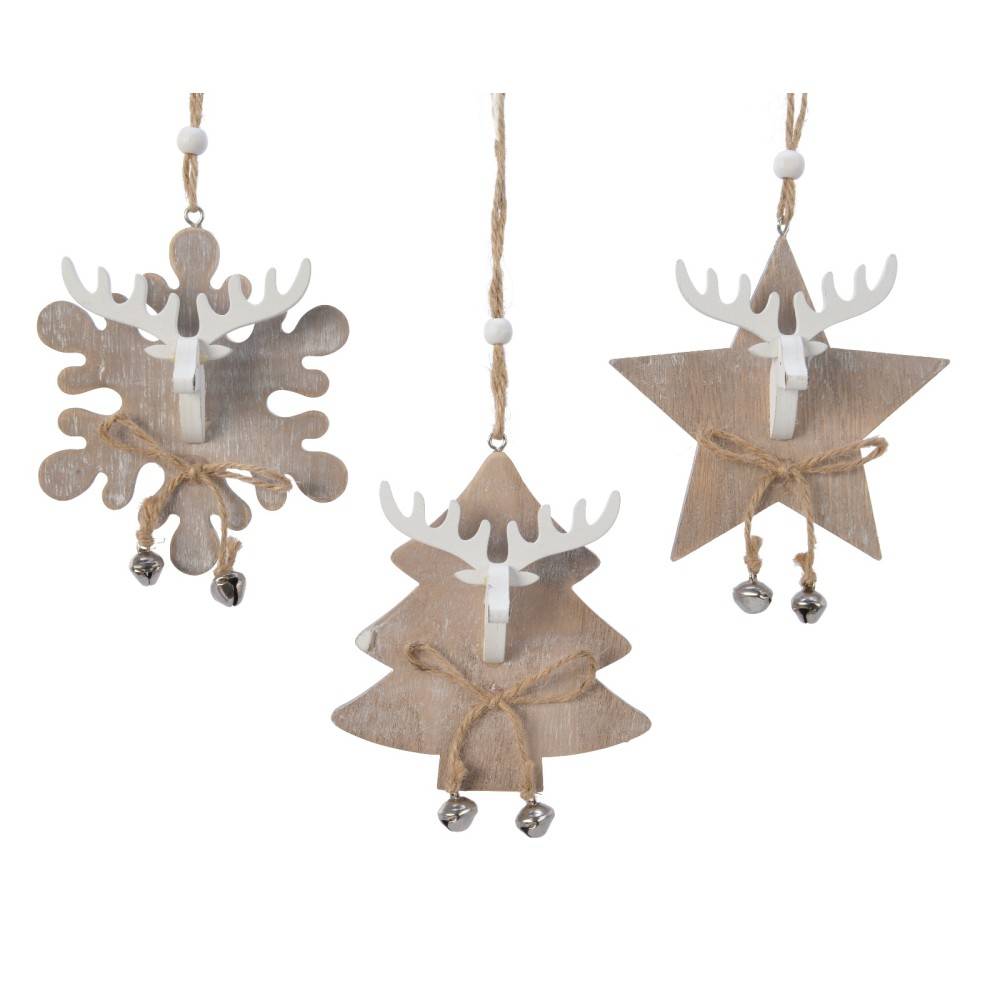 3 Personnages de Noël en Bois 3 Personnages de Noël en Bois