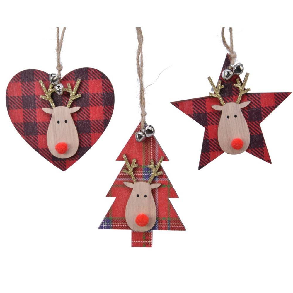 3 Personnages de Noël en Bois 3 Personnages de Noël en Bois