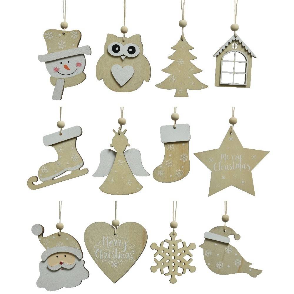 3 Personnages de Noël en Bois 3 Personnages de Noël en Bois