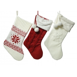 3 Chaussettes de Noël Tricoté