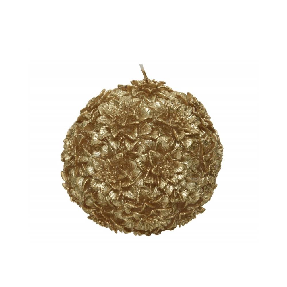 Bougie Boule à Fleur Or Bougie Boule à Fleur Or
