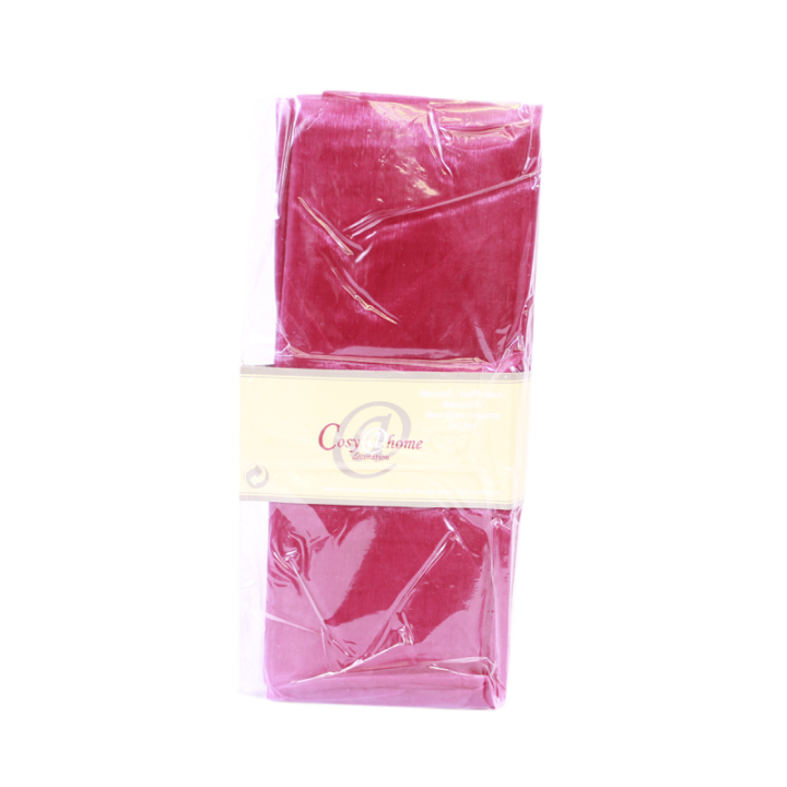 Two plush, deep pink blankets wrapped in clear plastic with a neutral label.