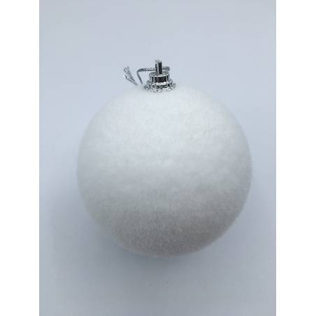 Lot de 4 boules 8cm effet neige OLI