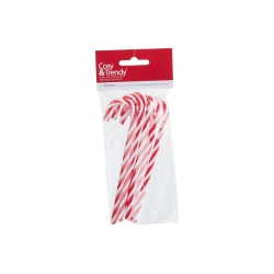 Canne en sucre rayée rouge et blanche, emballée, parfaite pour les décorations festives.