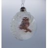 3 wintery white Christmas baubles