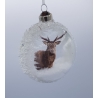 3 wintery white Christmas baubles