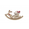 Santa Claus with a wooden deer