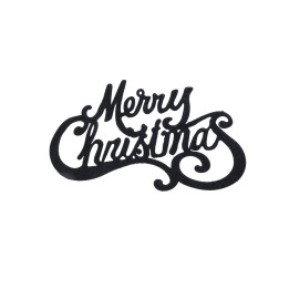 Texte en lettres cursives noires sur fond blanc, exprimant un souhait joyeux de Noël.