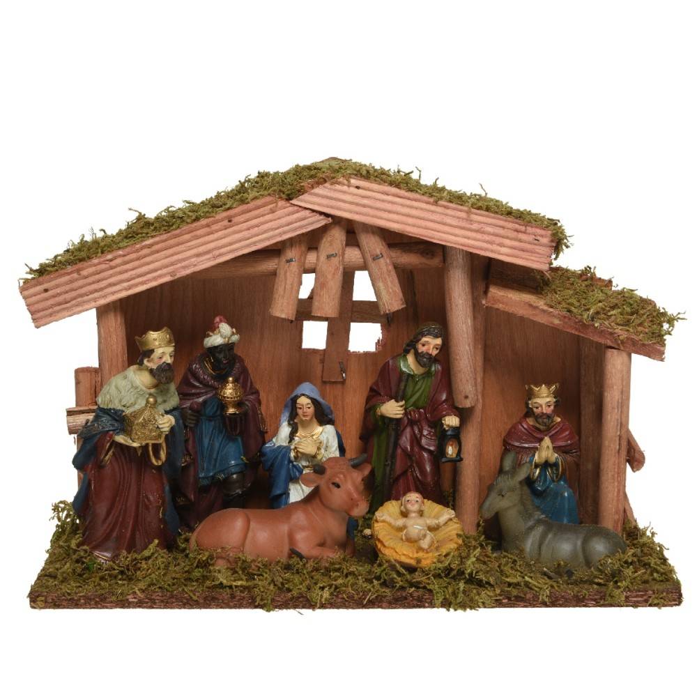 Christmas Nativity scene 8 characters