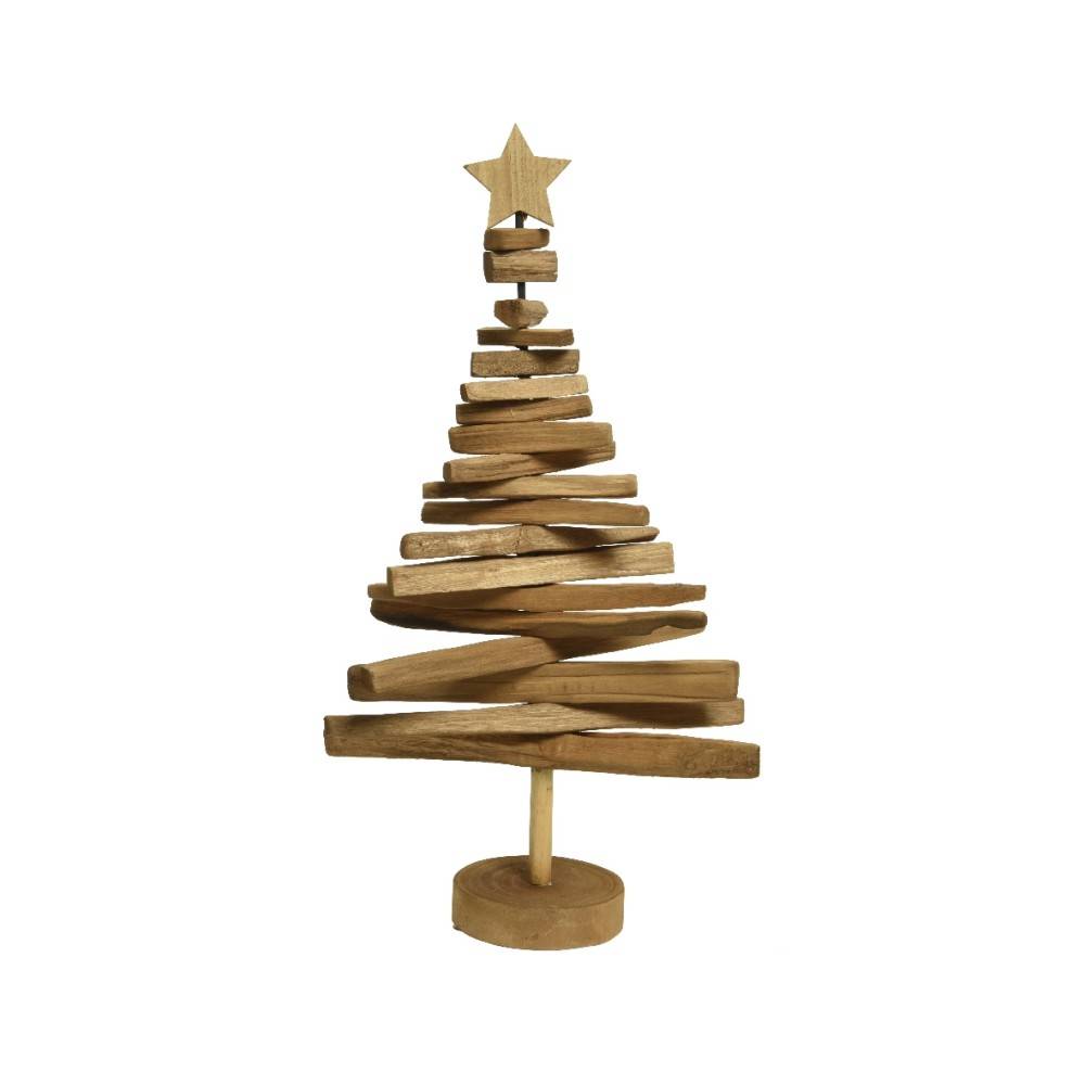 Wooden Christmas tree with star 60cm