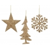 3 Hanging decorations (star-tree-snowflake) camel