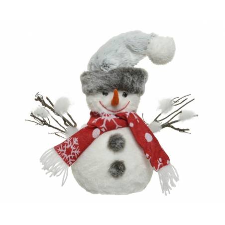 Red scarf snowman