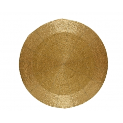 Golden round placemats