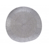Set of round silver placemat