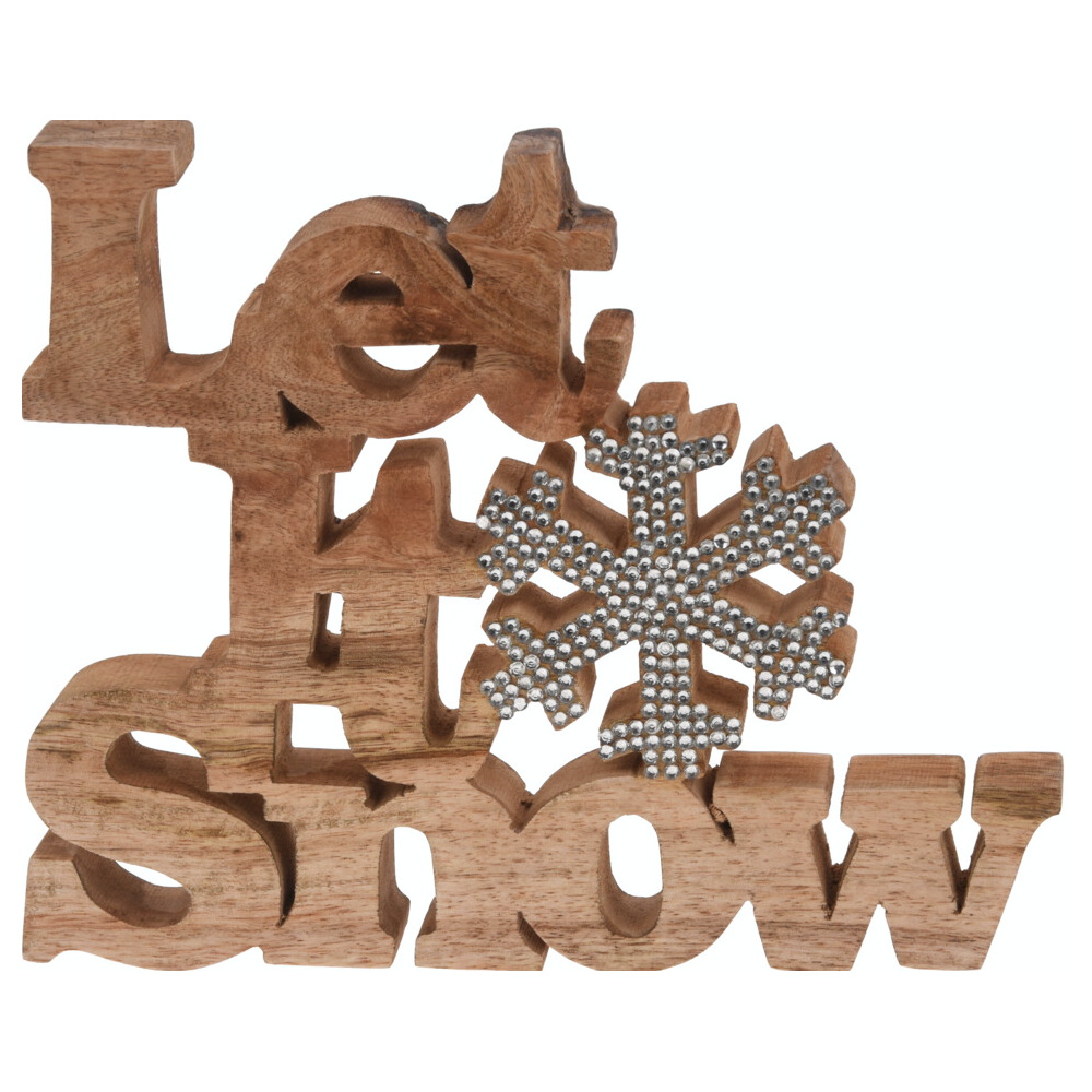 Wooden Let it Snow