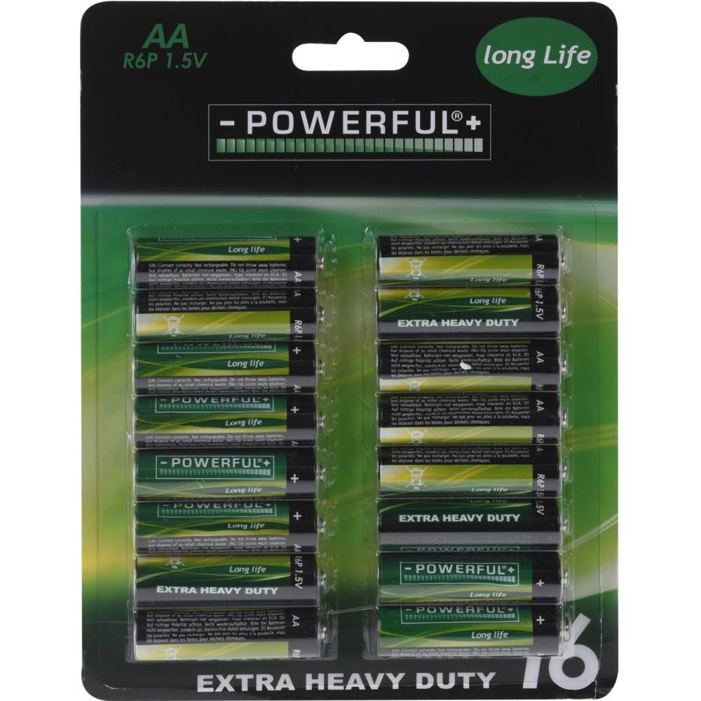 16 AA Batterijen