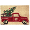 Christmas tree and car doormat