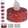 6 Red LED tea light candles