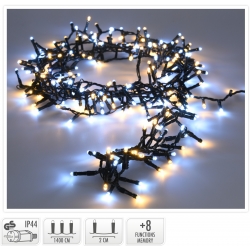700 led warm & cold white garland