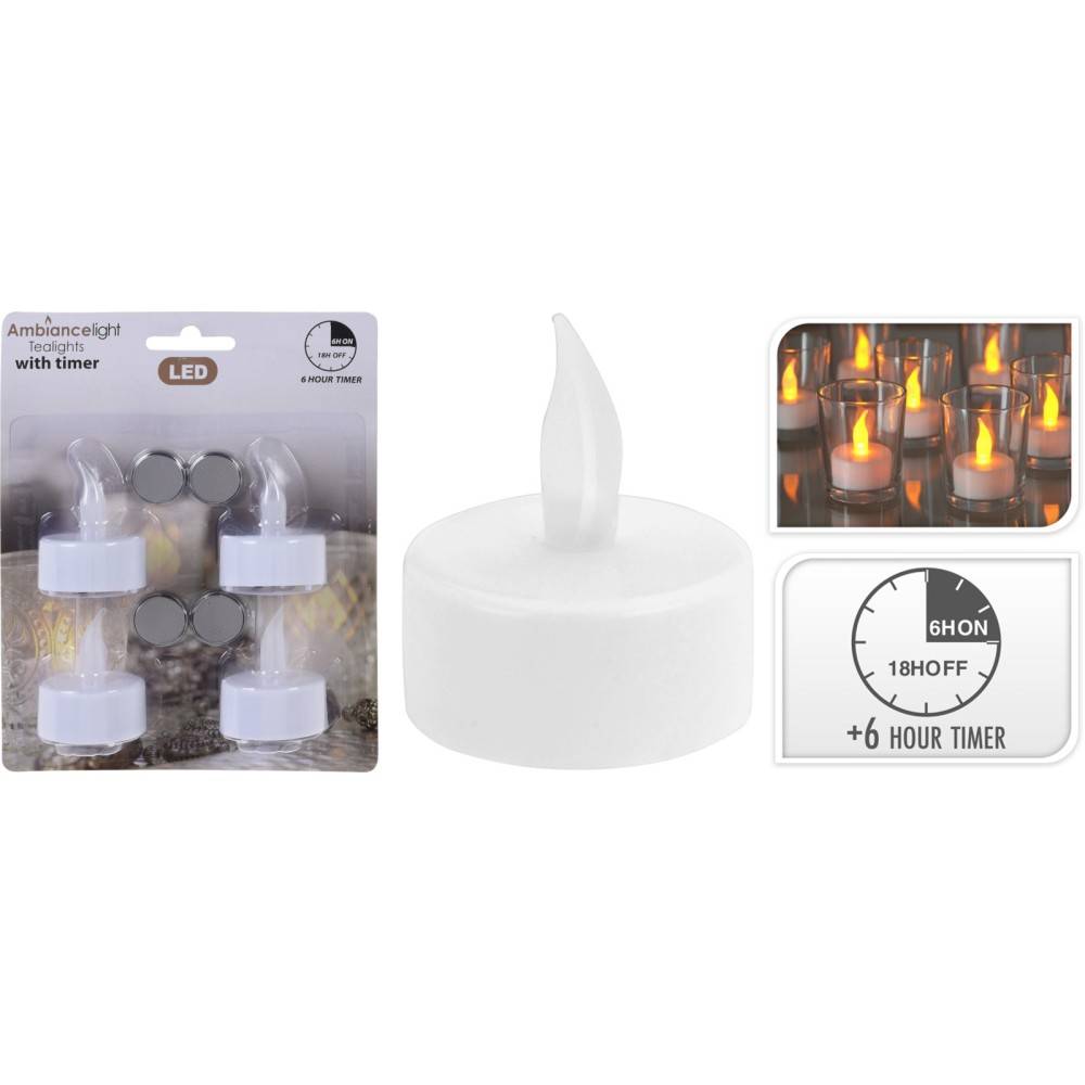 Ensemble de 3 Bougies Chauffe-plat LED en Cire Naturel – La Luz