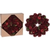 Red wooden wreath 26cm