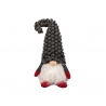 Gnome with grey santa hat with led