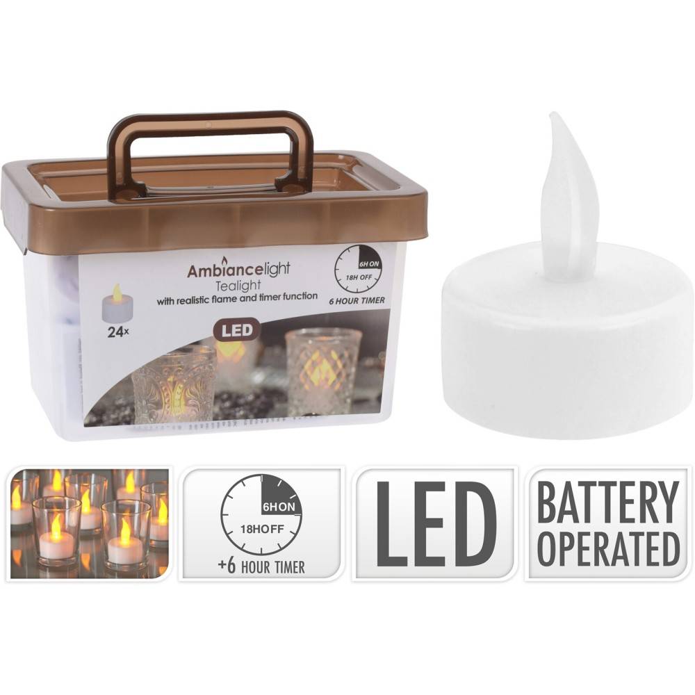 24 Bougies led chauffe plat